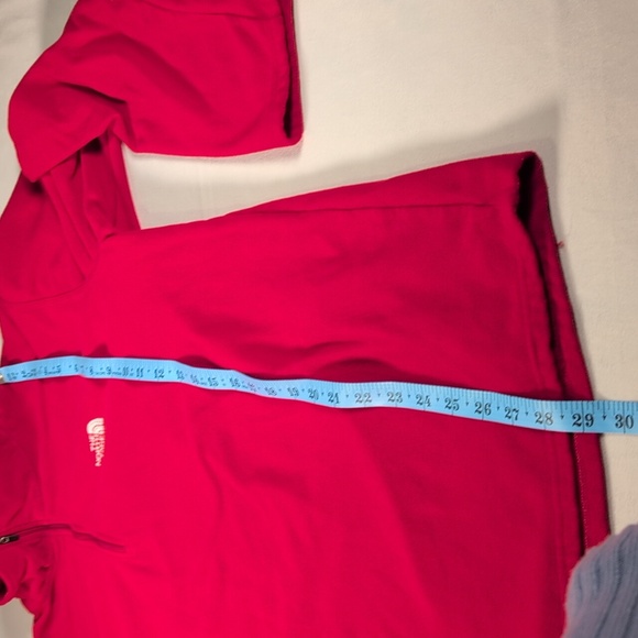 The North Face Red Quarter Zip Pullover Fleece TKA 100 - Picture 7 of 9